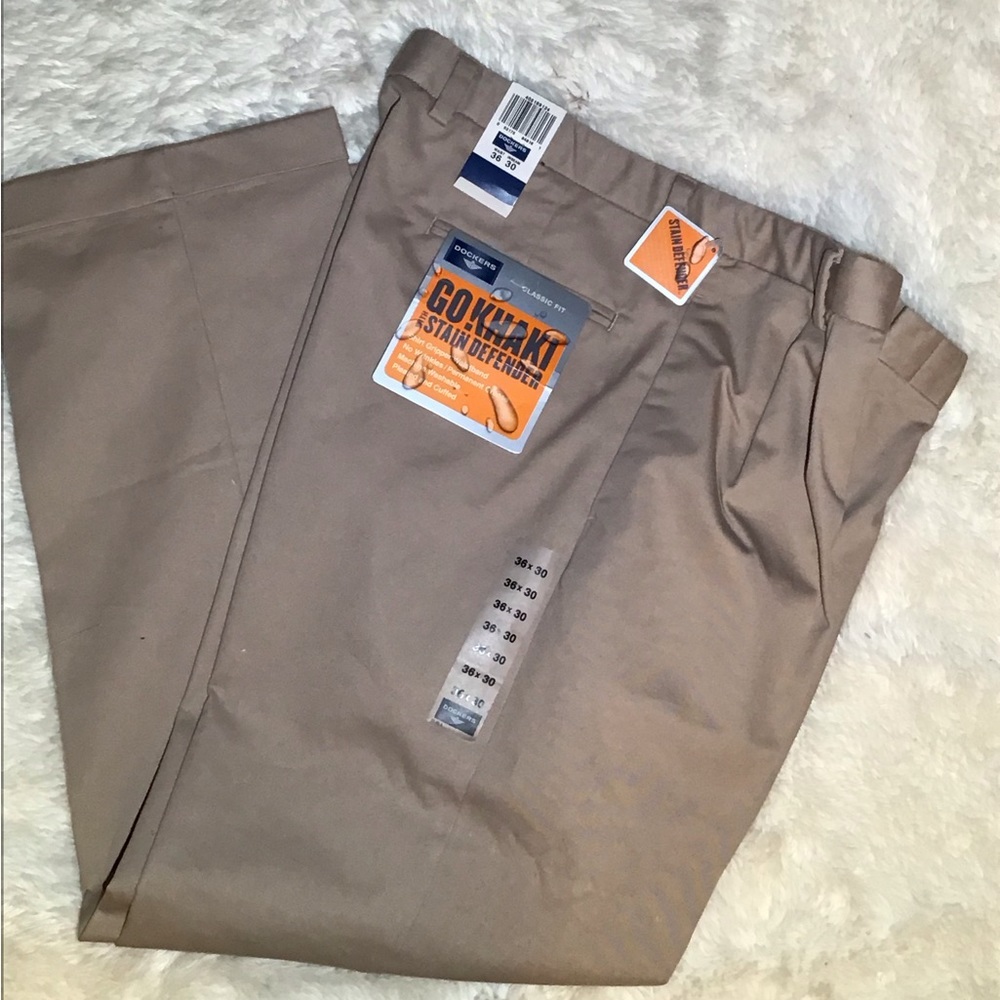 Docker Go Khaki stain defender pants size 36X30”